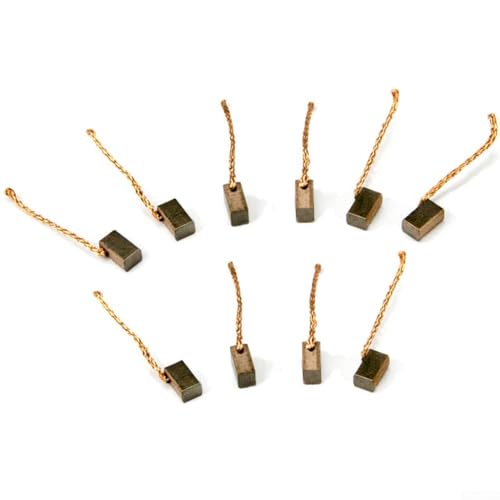 Eawfgtuw Kohlebürsten 4 x 5 x 8 mm, aus hochkupferem, verschleißfestem Ersatz für Kfz-Flügelmotoren und Glasheber, 10 Stück von Eawfgtuw