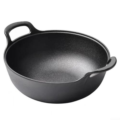 Eawfgtuw Kompakter Doppelohr-Suppentopf, ideal zum Kochen von herzhaften Suppen und Edelstahl-Suppentopf mit Glasdeckel, Stahl-Suppentopf, Kochtopf, heißer Topf (1) von Eawfgtuw
