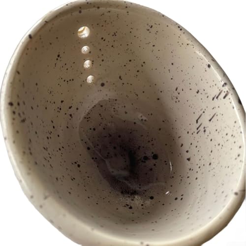 Eawfgtuw Küchen-Kräuter-Abisolierschüssel Mehrzweck-Kräuterverarbeitungswerkzeug aus Kunstharz, handgefertigt, Abisolierbecher mit verschiedenen Löchern, 10 x 10 x 10 cm (weiß und gelb) von Eawfgtuw