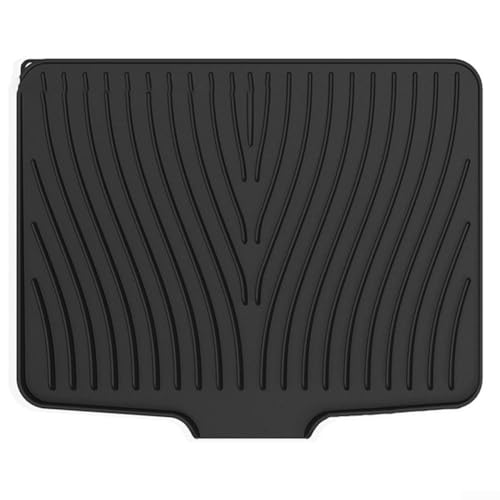 Eawfgtuw Küchenspüle, Abtropfmatte, großer Silikon-Thekenschutz mit abgeschrägtem Design, Wasserfiltersystem, hitzebeständig, Abtropfmatte, grau (50–2) von Eawfgtuw