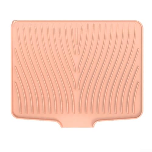 Eawfgtuw Küchenspüle, Abtropfmatte, großer Silikon-Thekenschutz mit abgeschrägtem Design, Wasserfiltersystem, hitzebeständiges Abtropfpad, grau (40 x 33–5) von Eawfgtuw