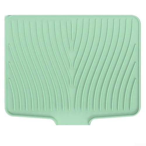 Eawfgtuw Küchenspüle, Abtropfmatte, großer Silikon-Thekenschutz mit abgeschrägtem Design, Wasserfiltersystem, hitzebeständiges Abtropfpad, grau (40 x 33–6) von Eawfgtuw