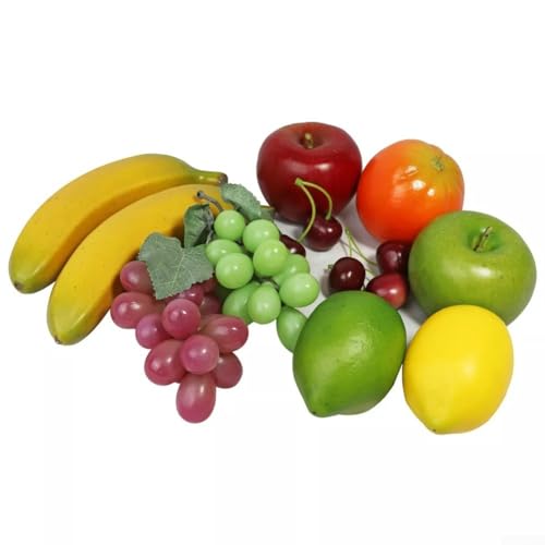 Eawfgtuw Künstliche Früchte Set, Gefälschte Mischung Früchte für Wohnkultur, Simulation Obst Set für Party Weihnachtsdekoration, Faux Obst Modell für Fotoshooting, künstlich Eawfgtuw Künstliche Früchte Set, Gefälschte Mischung Früchte für Wohnkultur, Simulation Obst Set für Party Weihnachtsdekoration, Faux Obst Modell für Fotoshooting, künstlich von Eawfgtuw