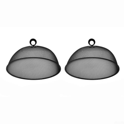 Eawfgtuw Lebensmittelabdeckungs-Set – für Camping für Familienfeiern, leicht anzuhebender Griff, bietet effektiven Schutz vor Fliegen, 30 x 30 x 10 cm (2 x weiß) von Eawfgtuw