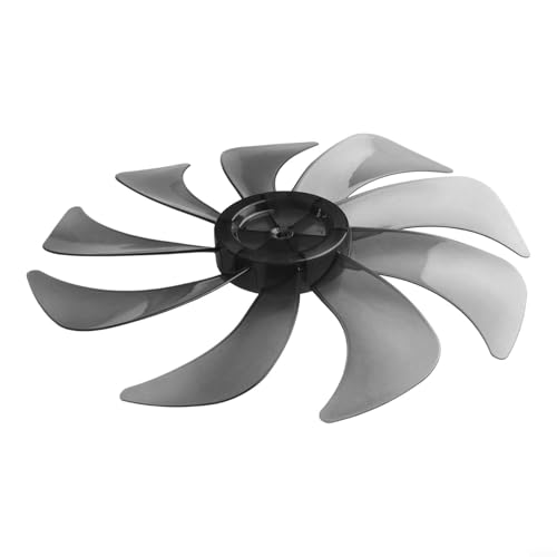 Eawfgtuw Leiser Bodenventilator Tischventilatorblatt Ersatzteile mit Mutterabdeckung, kompatibler Kunststoff-Propeller für stehende oszillierende Lüfter (9-Blatt) von Eawfgtuw