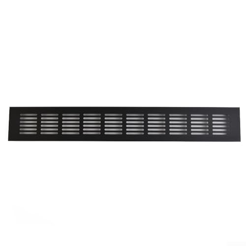 Eawfgtuw Lüftungsgitter aus Aluminiumlegierung, rechteckig, 60 mm, schwarz, für Schrank, Kleiderschrank, Badezimmertür, einfache Installation, resistent (60 x 400 mm) von Eawfgtuw