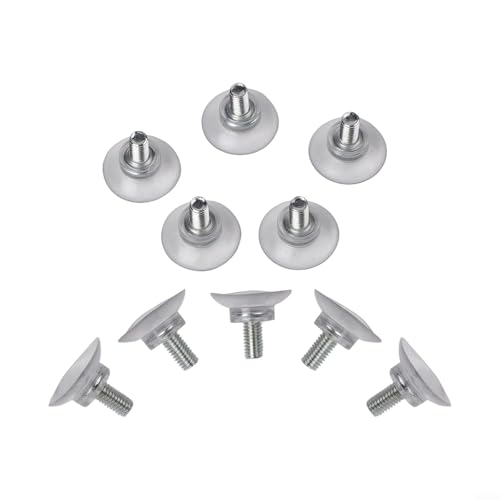 Eawfgtuw M8 transparente Mutter-Saugnapf, 10-teiliges Set, PVC-Kunststoff-Saugnapf, für glatte, nicht poröse Glas-, Fenster-, Küchen- oder Badezimmerwandinstallation (34 mm) von Eawfgtuw