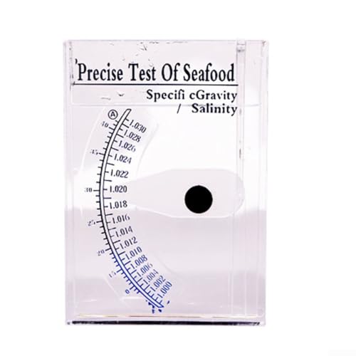 Eawfgtuw Meerwasser Salzgehalt Messwerkzeug Kompaktes Acrylmessgerät für zuverlässige Prüfung von Salzwasser Aquarien Meer Salzwasser Hydrometer, Riff Hydrometer Salinity Meter von Eawfgtuw