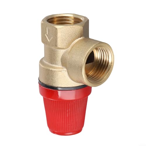 Eawfgtuw Messing Sicherheitsventil 1/5.1 cm Membran Druckbegrenzungsventil für Heizungsanlage Automatische Druckregelung 3-6 bar (3bar) von Eawfgtuw