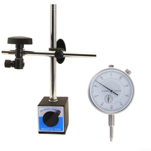 Eawfgtuw Messuhr-Basis, 0–10 mm, Messgerät mit Feineinstellpunkt, Inspektionstestwerkzeug, 60 kg Haltekraft, V-Nut, Metallkonstruktion (1 Set) von Eawfgtuw