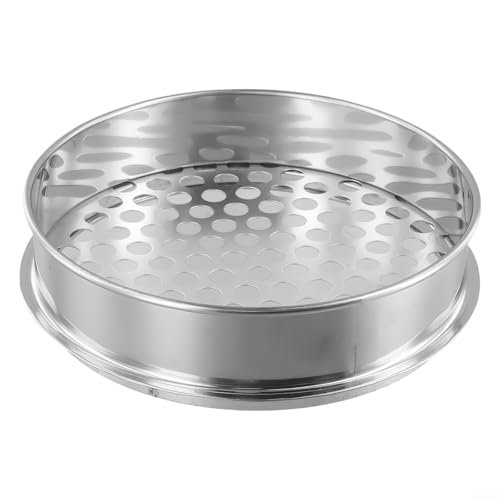 Eawfgtuw Metall-Gartensieb für den Garten, rund, Kompost-Rätselfiltersieb für Pflanzen, Blumenerde, Sandsteine, Trennung mit mehreren Lochgrößen, 6 mm, 7 mm, 12 mm, 20 cm (rundes Loch 12 mm) von Eawfgtuw
