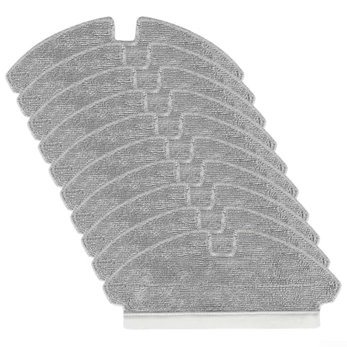 Eawfgtuw Mikrofaser-Wischmopp-Pads, kompatibel mit Mova M1 und Trouver M1 Roboter-Staubsauger-Ersatzteilen, waschbares Bodenreinigungszubehör, Nasswischaufsätze für Haustiere (10 Stück) von Eawfgtuw