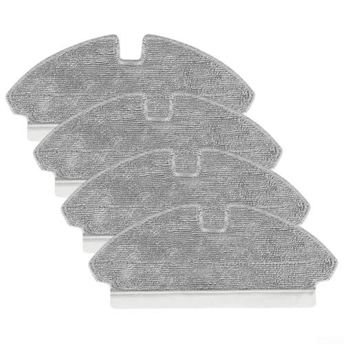 Eawfgtuw Mikrofaser-Wischmopp-Pads, kompatibel mit Mova M1 und Trouver M1 Roboter-Staubsauger-Ersatzteilen, waschbares Bodenreinigungszubehör, Nasswischaufsätze für Haustiere (4 Stück) von Eawfgtuw