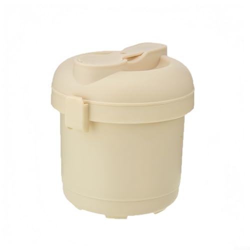Eawfgtuw Mikrowellen-Reiskocher Dampfgarer Topf mit Dampfzirkulationssystem für gleichmäßiges Kochen, multifunktionales Design für Reis, Nudeln, Gemüse und Suppe, tragbar, leicht von Eawfgtuw