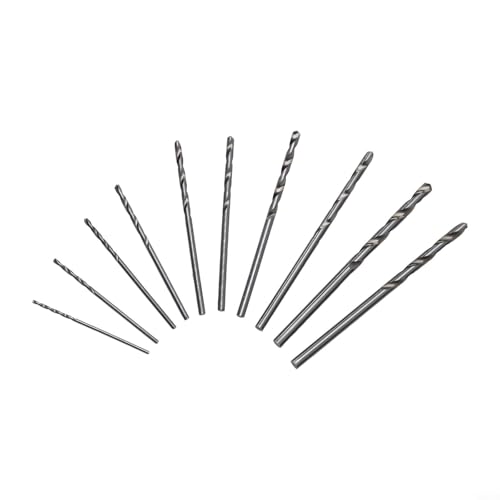 Eawfgtuw Mini-Handbohrer mit Schnellspannbohrfutter, 10 Stück, für HSS-Bohrer, 0,8–3,0 mm, für Schmuck, PCB, Handwerk, Modellbau, Uhren-Reparatur, DIY (10 Bohrer) von Eawfgtuw
