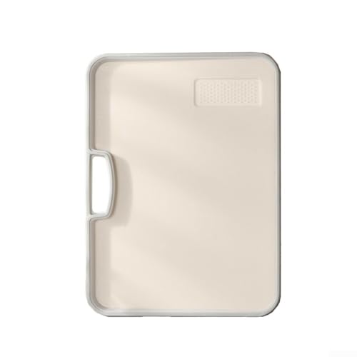 Eawfgtuw Multifunktionales doppelseitiges Schneidebrett mit rutschfester Oberfläche, Mahlbereich und erhöhtem Rand, stabiles PE-PP-Küchen-Schneidebrett für Obst, Gemüse, Fleisch (28 x 40 cm) von Eawfgtuw