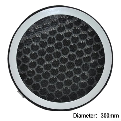 Eawfgtuw PVC-Rohr-Luftfilter für HEPA-Kohlenstoff-Verbundelement, Rauchstaubentfernungsschirm, 59–300 mm, Weiß / Schwarz erhältlich (300 mm) von Eawfgtuw