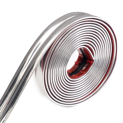 Eawfgtuw PVC-Wanddekorstreifen, Eckenschutz, PVC-Naht-Aufkleber für Wandkante, Eckenschutzleiste, Abdichtungsstreifen, Bodenübergangsstreifen, 2 cm x 5 m (Silber) von Eawfgtuw
