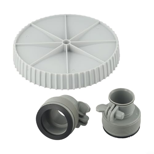 Eawfgtuw Pool Skimmer Sandpumpenabdeckung mit Typ B Schlauchadapter Schwimmbadfilter Umbausatz Ersatzteile für SFX1000 SFX1500 Modelle Grau von Eawfgtuw
