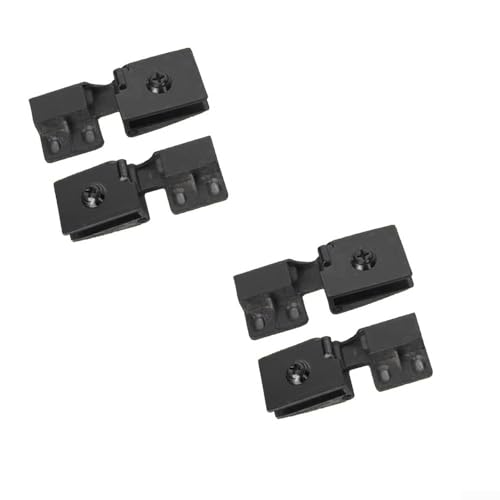 Eawfgtuw Rahmenlose Glastürscharniere 3–6 mm, Zinklegierung, rostbeständige Clips mit Unterlegscheiben für Kratzschutz und verstellbare Spannung, einfache Installation für Schränke, Duschen (schwarz) von Eawfgtuw