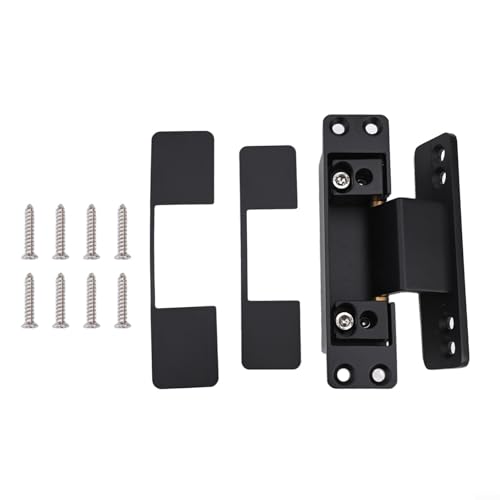 Eawfgtuw Robustes verdecktes Türscharnier für Badezimmer, Schlafzimmer und Wohnzimmer, mit 110° Öffnungs- und Schließbereich und 60 kg Tragkraft 114 x 28 mm (schwarz) von Eawfgtuw