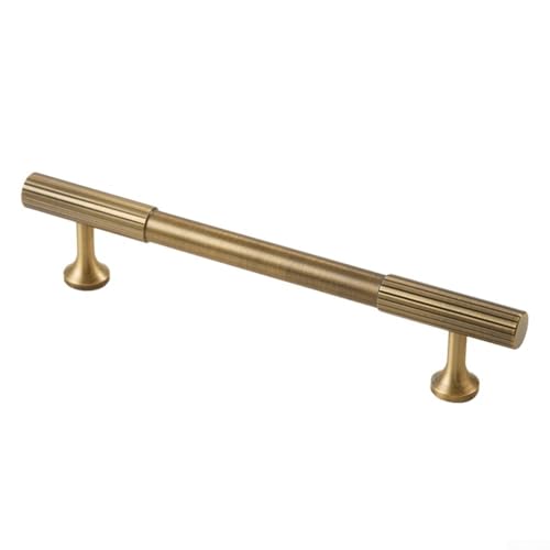 Eawfgtuw Schrankgriff aus massivem Messing, Antik-Bronze, Schubladengriff, Küchenschrank, Türknauf, Möbelbeschläge für Schlafzimmer oder Wohnzimmer, Schränke und (128 mm) von Eawfgtuw