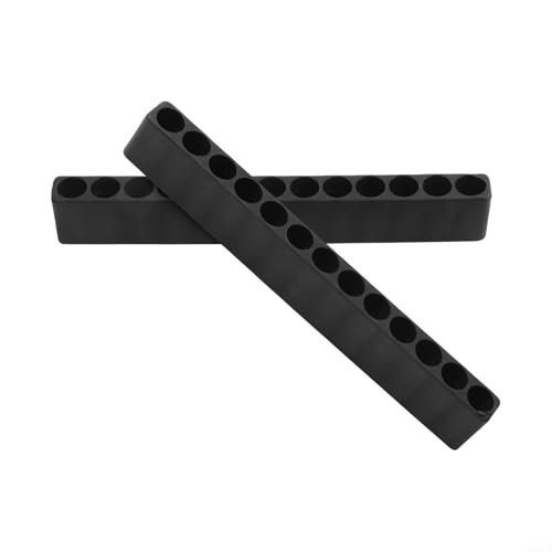 Eawfgtuw Schraubendreher-Bithalter-Set aus Kunststoff für 1/4-Zoll-Sechskant-Bits, Bohrer-Organizer-Aufbewahrungsstreifen, flexibles Werkzeug-Organisationssystem für Werkstatt und Garage, (13 Löcher) von Eawfgtuw