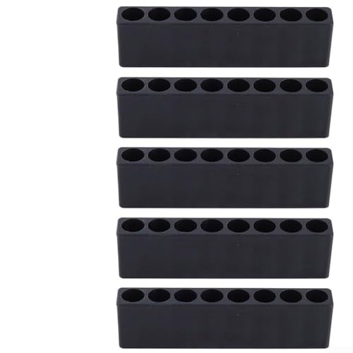 Eawfgtuw Schraubendreher-Bithalter-Set aus Kunststoff für 1/4-Zoll-Sechskant-Bits, Bohrer-Organizer-Aufbewahrungsstreifen, flexibles Werkzeug-Organisationssystem für Werkstatt und Garage (8 Löcher) von Eawfgtuw