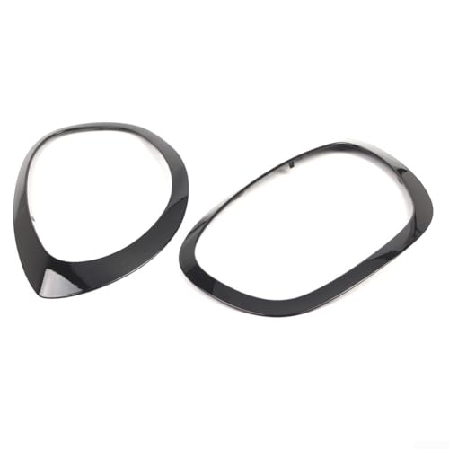 Eawfgtuw Schwarze Scheinwerferblende Ring Verkleidung kompatibel mit Mini Cooper F60 F61 Countryman Frontlampe Außenrahmen dekorative Schale Ersatz 2017-2023 51137388117 51137388118 von Eawfgtuw