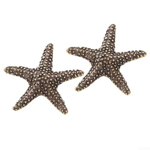 Eawfgtuw Seestern Messing Türgriffe Set von 2 für Kinder Kleiderschrank Schrank Schublade nordischer Stil Kinder Schlafzimmer Möbel Hardware mit Installationssatz verspieltes Design (B) von Eawfgtuw