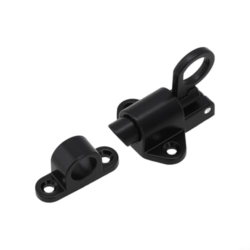 Eawfgtuw Sicherheitsgriff aus Aluminiumlegierung mit federbelastetem Türriegel, automatisches selbstschließendes Beschläge für Türen, Tore und Flügel (schwarz) von Eawfgtuw