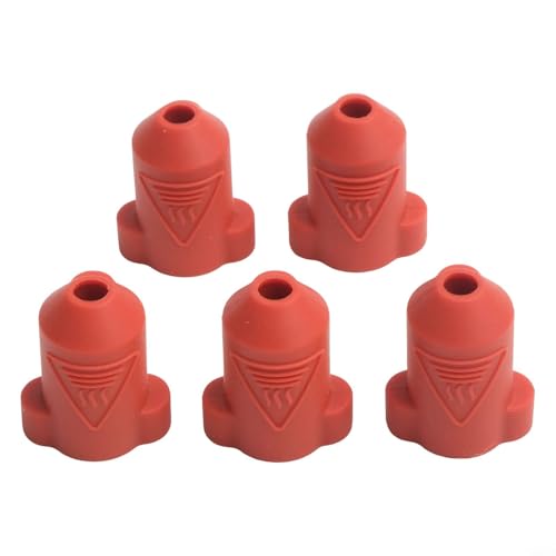 Eawfgtuw Silikon-Heizblock-Schutzabdeckung für Extruder-Socke für K1/K1 Max 3D-Drucker, Hochtemperatur-Hotend-Hülsen-Düsenschutz, 5 Stück Wärmedämmung (Orange) von Eawfgtuw