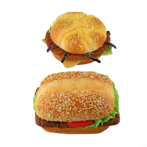 Eawfgtuw Simulation Künstliches Hamburger Brötchen Set für Requisiten Display Heimdekoration Fotografie Lebensmittel Replik Theke Dekor Restaurant Display Fake Food Modell von Eawfgtuw