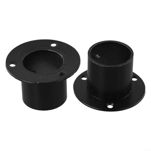 Eawfgtuw Stahl-Kleiderschrankhalterung, Flanschstange, feste Sitzendstütze, für Kleiderschrank, Badezimmer, Küche, Balkon, Kleiderstange, Handtuchstange, Installation, 2 Stück (32 mm) von Eawfgtuw