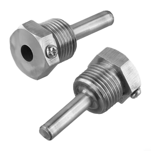Eawfgtuw Tauchhülse aus 304 Edelstahl mit Feststellschraube, G1/2-Zoll-Gewinde (8 x 30), 2 Stück von Eawfgtuw
