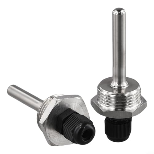 Eawfgtuw Tauchhülsen, 304 Edelstahl, 1,9 cm Gewinde für Temperatursensor (8 x 50 mm), 2 Stück von Eawfgtuw