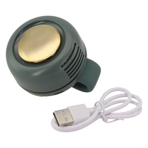 Eawfgtuw Tragbarer Ventilator mit Gürtelclip mit 3 Geschwindigkeitsstufen, um 360° drehbarer Luftauslass, wiederaufladbarer 900-mAh-Akku, Händekühlung für (grün) von Eawfgtuw