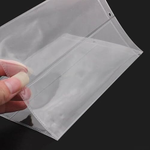 Eawfgtuw Transparente PVC-Geldalbumblätter, 4 Fächer für Geldscheine und Geldscheine für kleine Papiergeld-Aufbewahrung, Münzsammelbedarf, 10 Stück von Eawfgtuw