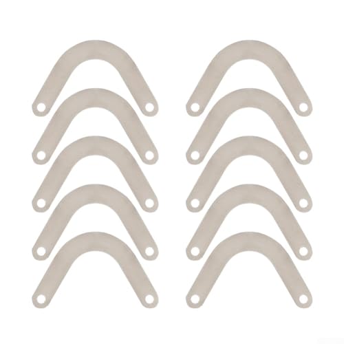 Eawfgtuw Ventilplatten für leise Öl-Luft-Kompressor-Pumpenkopf-Ventilplatten, Metall, Ersatz-Set für Riemenkolbenmaschinen, Silber (E), 10 Stück von Eawfgtuw