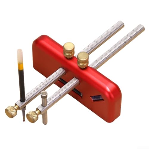 Eawfgtuw Verstellbares Einsteck-Markierungslehre Holzbearbeitungsanreißgerät Aluminiumlegierung Werkzeug mit Doppelstangen und Wasserwaagenblasen, leicht, aber Dual-Stab-Markierungslehre für Zimmerei Eawfgtuw Verstellbares Einsteck-Markierungslehre Holzbearbeitungsanreißgerät Aluminiumlegierung Werkzeug mit Doppelstangen und Wasserwaagenblasen, leicht, aber Dual-Stab-Markierungslehre für Zimmerei von Eawfgtuw