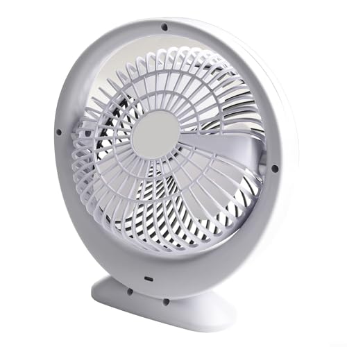 Eawfgtuw Wiederaufladbarer tragbarer Desktop-Ventilator mit leistungsstarkem, leisem Kühlungsluftstrom, kleiner Tischventilator für Studentenwohnheim, Büro oder Zuhause, Studentenwohnheim-Ventilator von Eawfgtuw