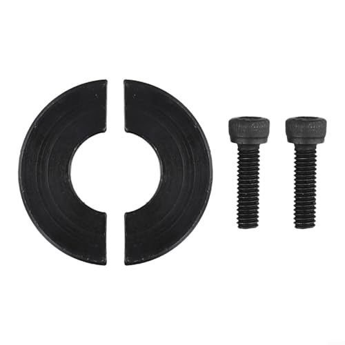 Eawfgtuw Zweiteiliger Klemmbund – schwarzer Stahl geteilter Haltering 10 mm - 40 mm Innendurchmesser Schaftmontage Industrie (13 mm) von Eawfgtuw