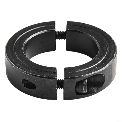 Eawfgtuw Zweiteiliger Klemmbund – schwarzer Stahl geteilter Haltering 10 mm - 40 mm Innendurchmesser Schaftmontage Industrie (38 mm) von Eawfgtuw