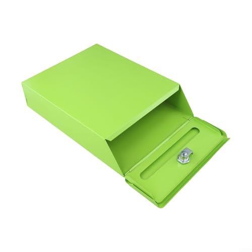 Eawfgtuw z Abschließbarer Wandbriefkasten mit rustikalem Vintage-Eisen-Design und 2 Schlüsseln, sicherer Außenbriefkasten für Zuhause, Garten oder Büro, Briefaufbewahrung, Grün von Eawfgtuw