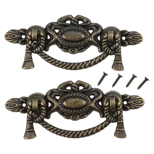 Eawfgtuw z Möbelknäufe in Antik-Bronze, Zinklegierung, für Küchenschränke, Schubladen, Möbelknäufe, elegantes Retro-Design für Schränke, Kommoden, Bücherregale, Türen, mit Schrauben im Lieferumfang Eawfgtuw z Möbelknäufe in Antik-Bronze, Zinklegierung, für Küchenschränke, Schubladen, Möbelknäufe, elegantes Retro-Design für Schränke, Kommoden, Bücherregale, Türen, mit Schrauben im Lieferumfang von Eawfgtuw