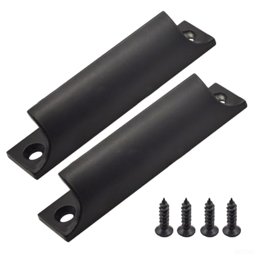 Eawfgtuw z Schiebetürgriffe aus Aluminiumlegierung mit Schrauben, weiße Terrassen- und Balkontürbeschläge für Fenster, Schränke und Schubladen, bequemer Griff, einfache Installation, 90 x 20 mm, 2 von Eawfgtuw