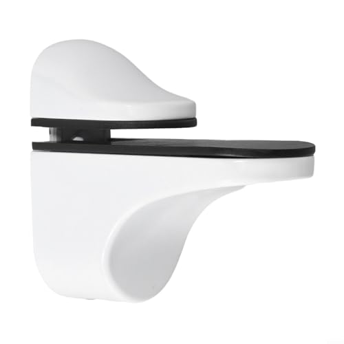 Eawfgtuw z Verstellbare Glas-Regalhalterungen, Wandhalterung, Zinklegierung, Stützen für 3–22 mm Glas- oder Holzregale, poliertes Chrom-Finish für Bücherregale, Ausstellungseinheiten und Wohnmöbel von Eawfgtuw