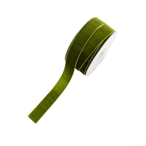 Flexibles und schickes 10 m Stoffband auf Rolle für Weihnachten, perfekt zum Verpacken von Geschenken und verleiht jedem Anlass eine stilvolle Note (2,5 cm hellgrün) von Eawfgtuw