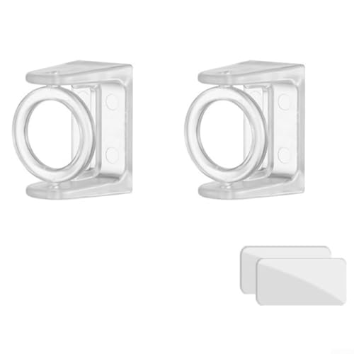 Gardinenstangenhalter für nicht gebohrte Installation in Häusern, transparent, 2 Stück Gardinenstangenhalter für nicht gebohrte Installation in Häusern, transparent, 2 Stück von Eawfgtuw
