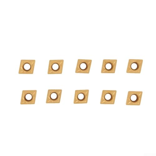 Hartmetall-Einsatz-Drehwerkzeughalter SCLCR06 Drehmeißelbohrer-Set mit CCMT060204-HM-Einsätzen 6/7/8/10 mm für CNC-Bearbeitung von Stahlschneiden (10 Einsätze) von Eawfgtuw